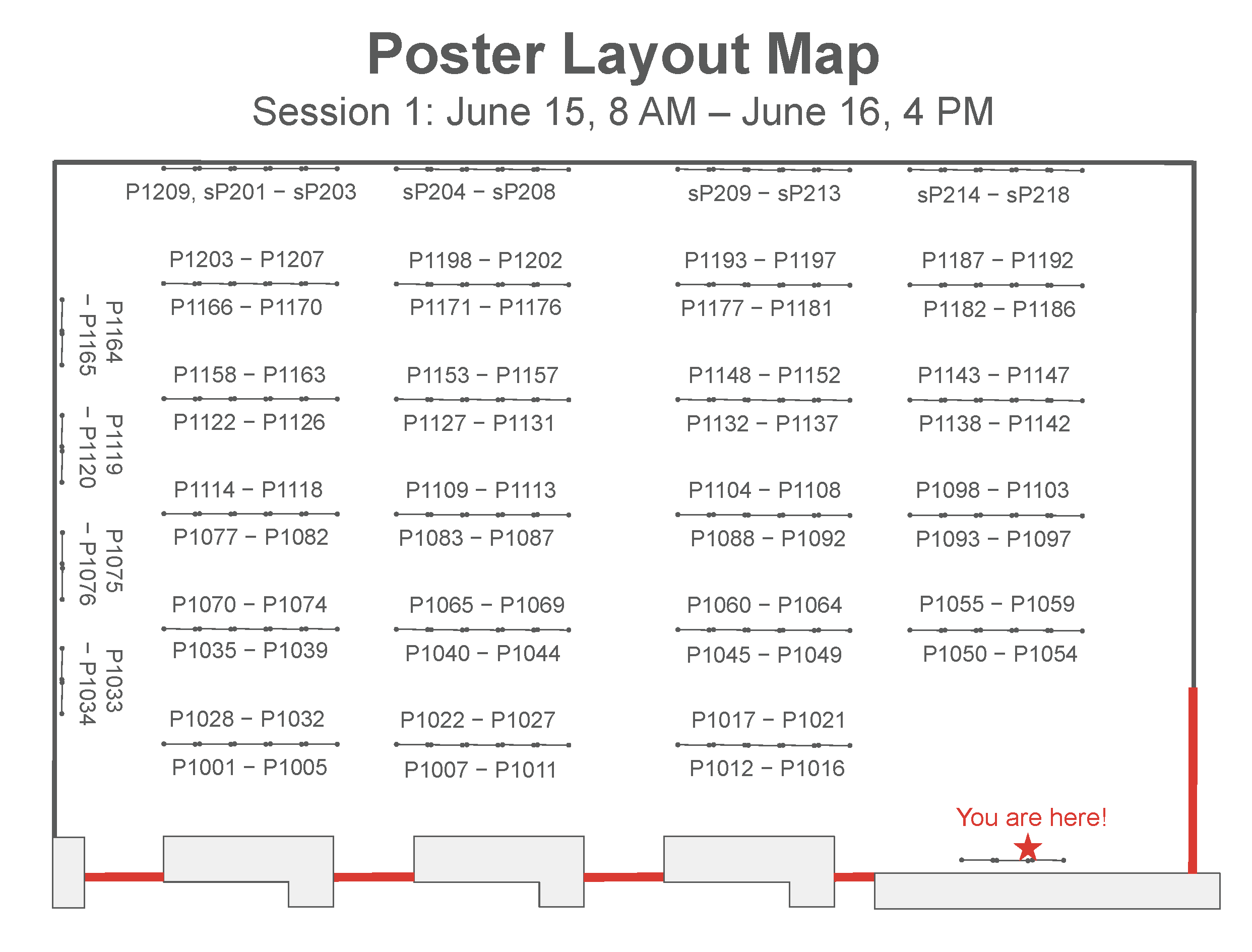 Poster room layout (session 1)